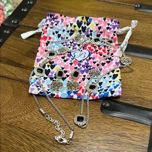 Brighton Black and Silver Necklace Set